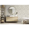Papier peint effet pierre chevrons gris clair · Rasch Factory V 499124