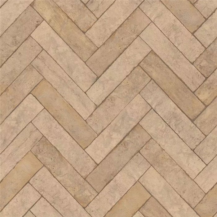 Tapete Ziegelstein-Fischgrätmuster Beige · Rasch Factory V 499131