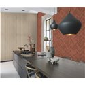 Papier peint brique chevrons marron · Rasch Factory V 499148