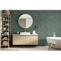 Papel pintado espiga ladrillo verde · Rasch Factory V 499155