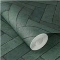 Papier peint chevrons brique vert · Rasch Factory V 499155