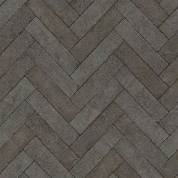 Herringbone Brick Wallpaper Dark Grey · Rasch Factory V 499162