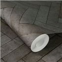 Papier peint chevrons brique gris foncé · Rasch Factory V 499162