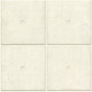 Papier peint effet béton panneaux blanc clair
