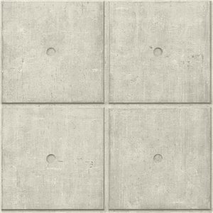 Papier peint effet panneaux de béton beige