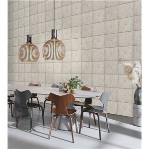 Concrete Panel Effect Wallpaper Beige 2