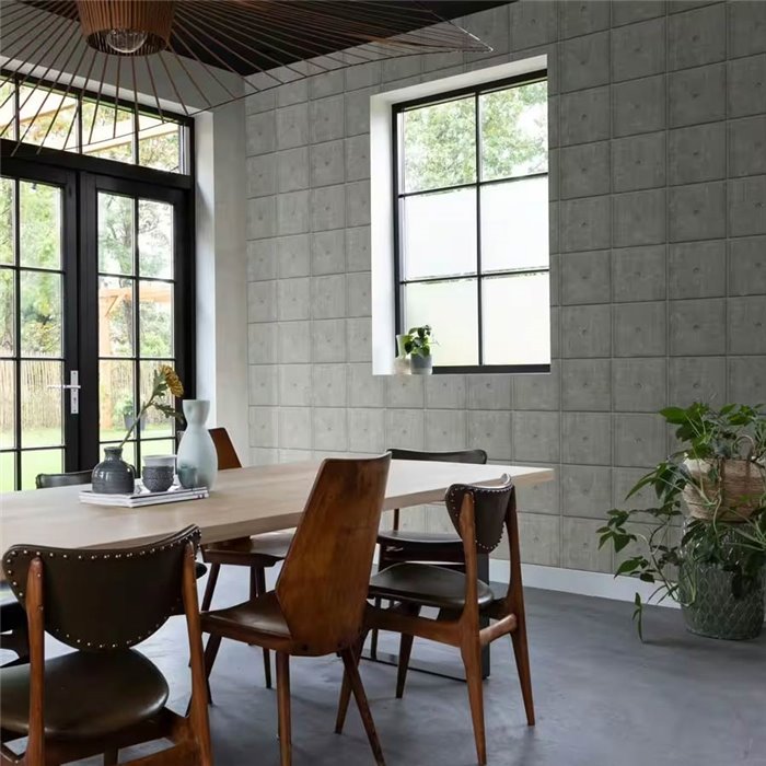 Concrete Effect Grey Wallpaper · Rasch Factory V 499438