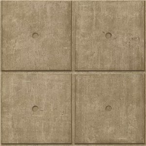 Brown Concrete Panel Effect Wallpaper