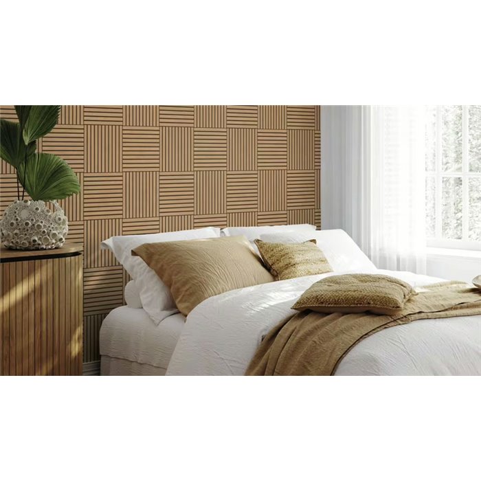 Geometric Wood Slat Wallpaper · Rasch Factory VI 417173