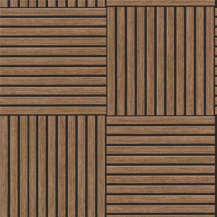 Wallpaper Wood Slat Square Pattern Brown · Rasch Factory VI 417180