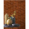 Papel pintado bloques 3d marrón óxido · Rasch Factory VI 497120