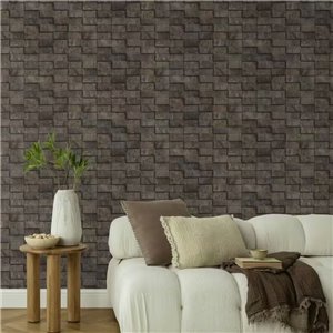 Papel pintado bloques 3d gris oscuro 2