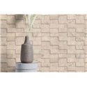 Papel pintado diseño bloques 3D beige · Rasch Factory VI 497151