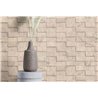 Papel pintado diseño bloques 3D beige · Rasch Factory VI 497151