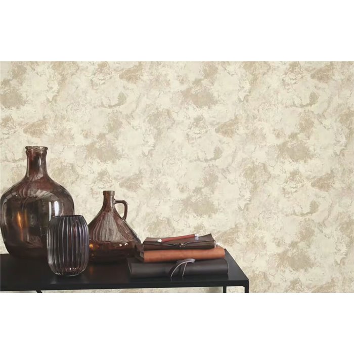 Papier peint aspect stuc beige · Rasch Factory VI 497229