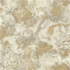 Papel pintado aspecto mineral beige y gris