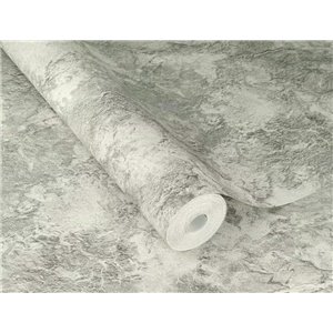 Papel pintado aspecto estuco gris 2