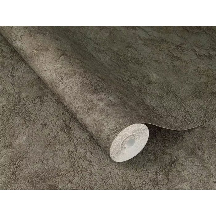 Wallpaper With Worn Stucco Effect Dark Brown · Rasch Factory VI 497564
