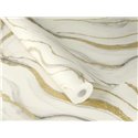 Marmor Weiß Goldene Wellen Tapete · Rasch Factory VI 497618