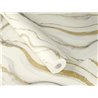 Papel pintado mármol blanco ondas doradas · Rasch Factory VI 497618