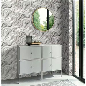 Agate Design Wallpaper Grey with Glitter 2