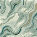 Green And Gold Marble Wave Wallpaper · Rasch Factory VI 497632