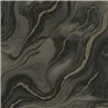Dark Grey Liquid Marble Wallpaper with Gold Glitter