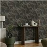 Dark Grey Liquid Marble Wallpaper with Gold Glitter · Rasch Factory VI 497663