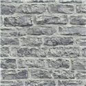 Papier peint aspect brique gris · Rasch Factory VI 498349