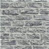 Papel pintado aspecto ladrillo gris