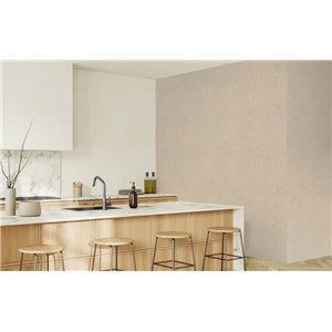 Papel pintado aspecto estuco beige claro 2