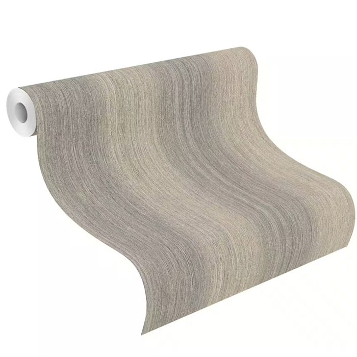 Papel pintado japandi efecto fibras naturales gris claro · Rasch Noble Zen 435016