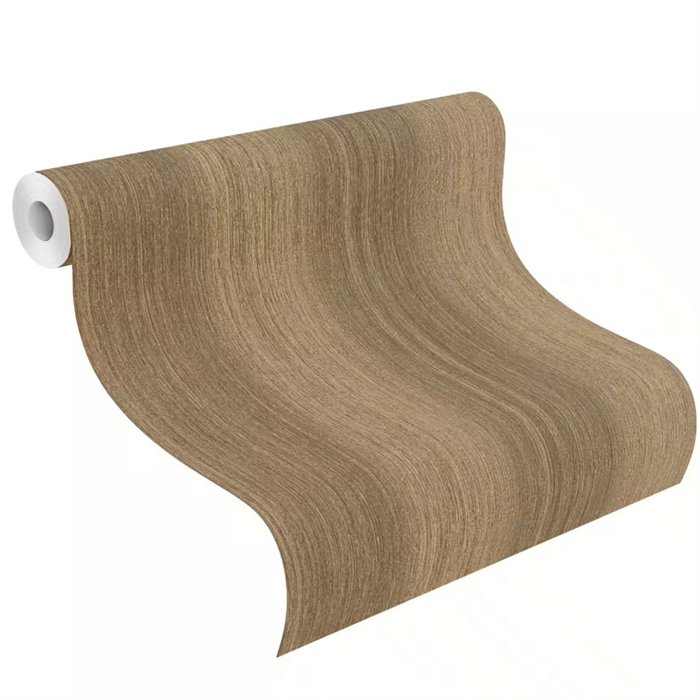 papel pintado efecto fibras naturales marrón tierra · Rasch Noble Zen 435047
