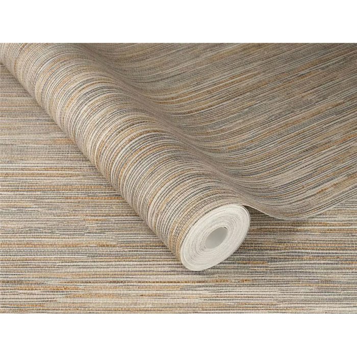 Papier peint japandi effet fibres naturelles multicolore · Rasch Noble Zen 435177