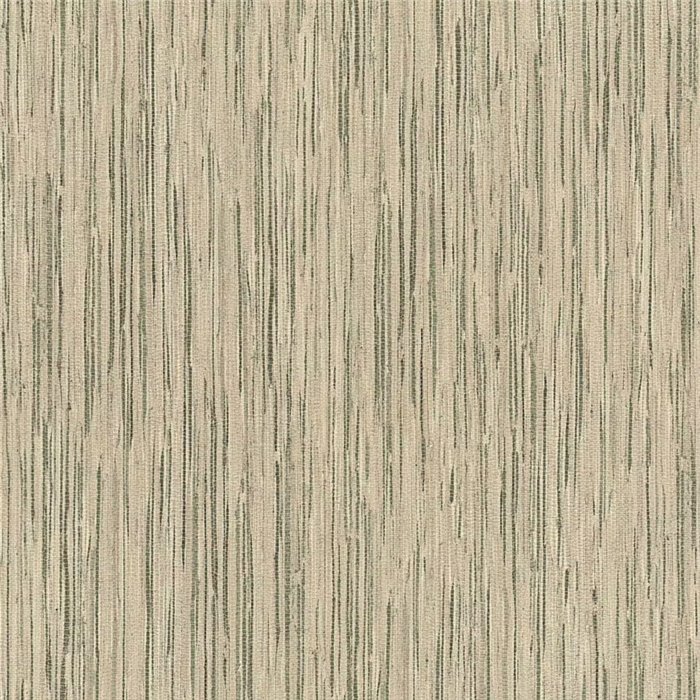 Papier peint intemporel imitation fibres naturelles beige à fils verts · Rasch Noble Zen 435184