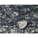Japandi Kirschblüten Tapete In Dunkelblau · Rasch Noble Zen 435238