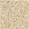 Japandi Wallpaper Of Branches And Flowers Beige