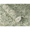 Papel pintado de flores y hojas de color verde grisáceo · Rasch Noble Zen 435269