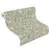Papel pintado de flores y hojas de color verde grisáceo · Rasch Noble Zen 435269