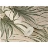 Papel pintado tropical de hojas verdes sobre beige · Rasch Noble Zen 435344