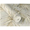 Wallpaper Tropical Palm Leaves Design In Grey · Rasch Noble Zen 435368