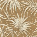 Wallpaper Japandi Leaves Golden Brown · Rasch Noble Zen 435375