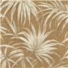 Papier peint japandi à feuilles brun doré