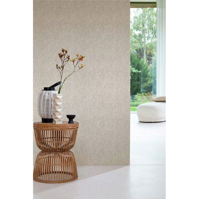 Woven Fiber Effect Wallpaper Light Beige · Rasch Noble Zen 435436