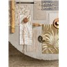 Papel pintado japandi de efecto fibras naturales color beige · Rasch Noble Zen 435443