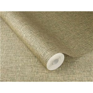 Tapete Imitation Naturfasern In Grüngrauem Beige 2