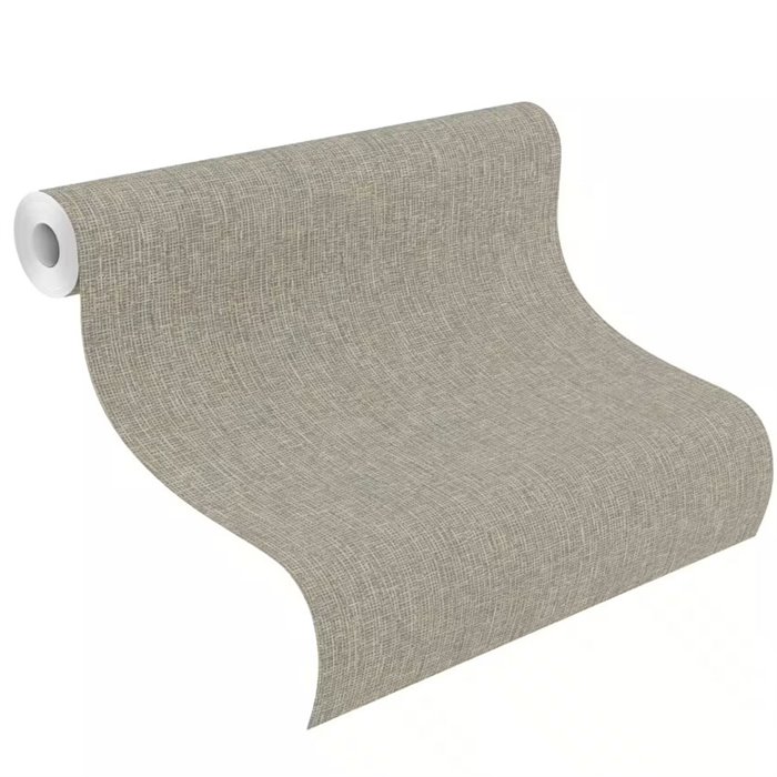 Tapete Gewebter Faser-Effekt Beige mit Grautönen · Rasch Noble Zen 435467