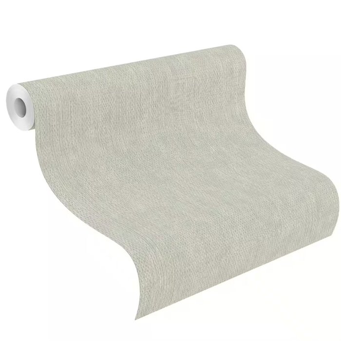 Tapete in Rattan-Optik in hellem Grauton · Rasch Noble Zen 435535