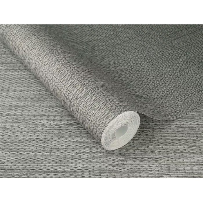 Tapete Naturfaser-Optik Mittelgrau · Rasch Noble Zen 435542