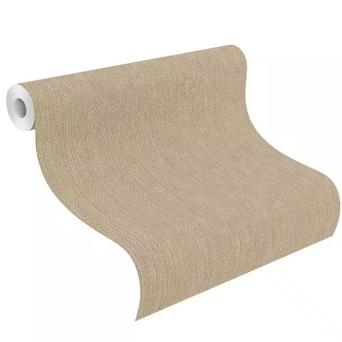 Papier peint imitation raphia beige clair · Rasch Noble Zen 435559